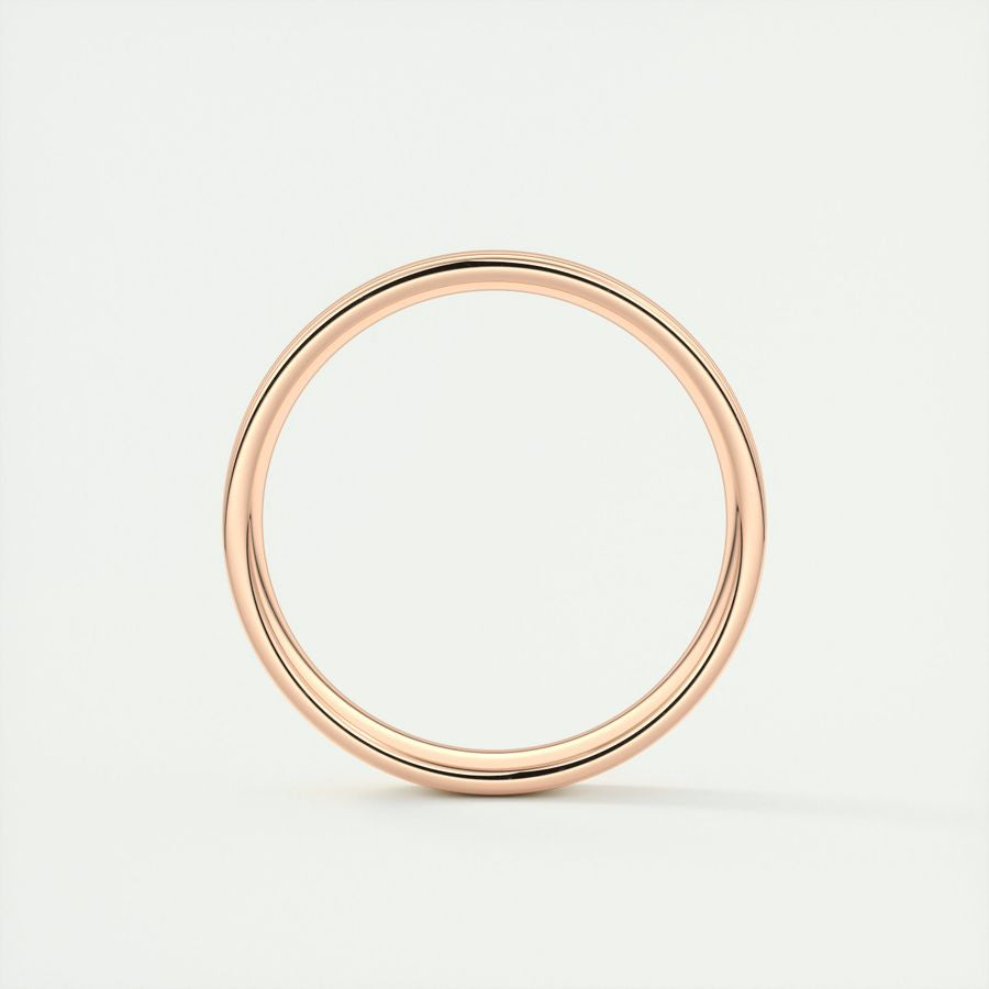 Polished Finish Regular White Gold Men's Band - crownmoissanite