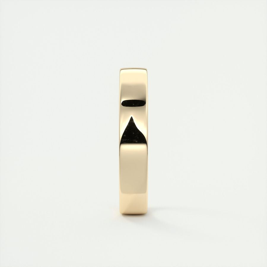 Polished Finish Regular White Gold Men's Band - crownmoissanite