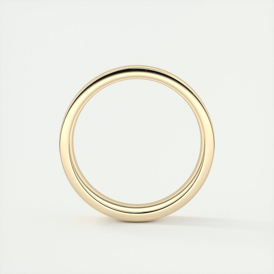 Polished Finish Classic Yellow Gold Men's Band - crownmoissanite