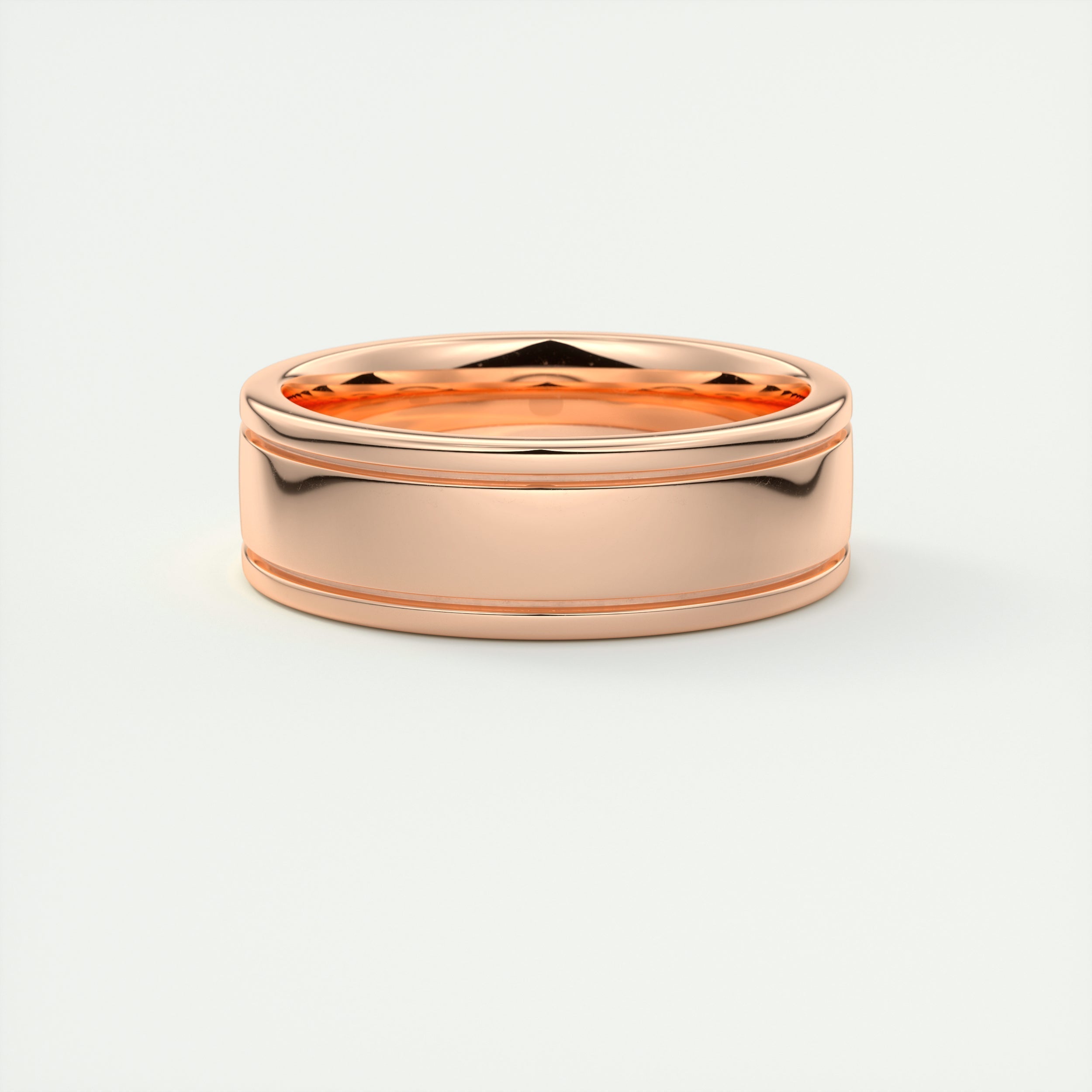 High-Polish Finish Classic Men's Band - crownmoissanite