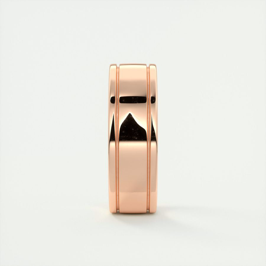 High-Polish Finish Classic Men's Band - crownmoissanite