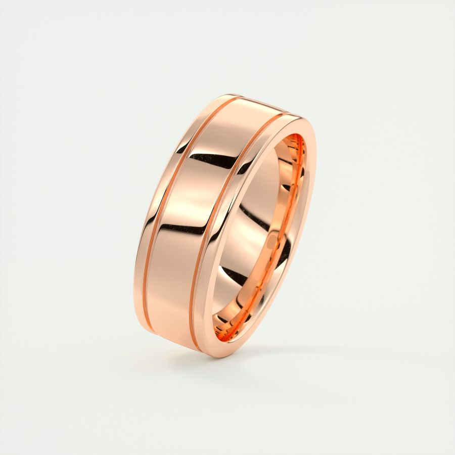 High-Polish Finish Classic Men's Band - crownmoissanite