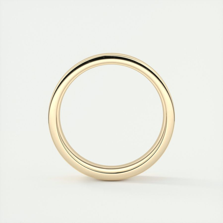 High-Polish Finish Classic Men's Band - crownmoissanite