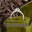1.0 CT Round Cut Halo Pave Moissanite Engagement Ring - crownmoissanite