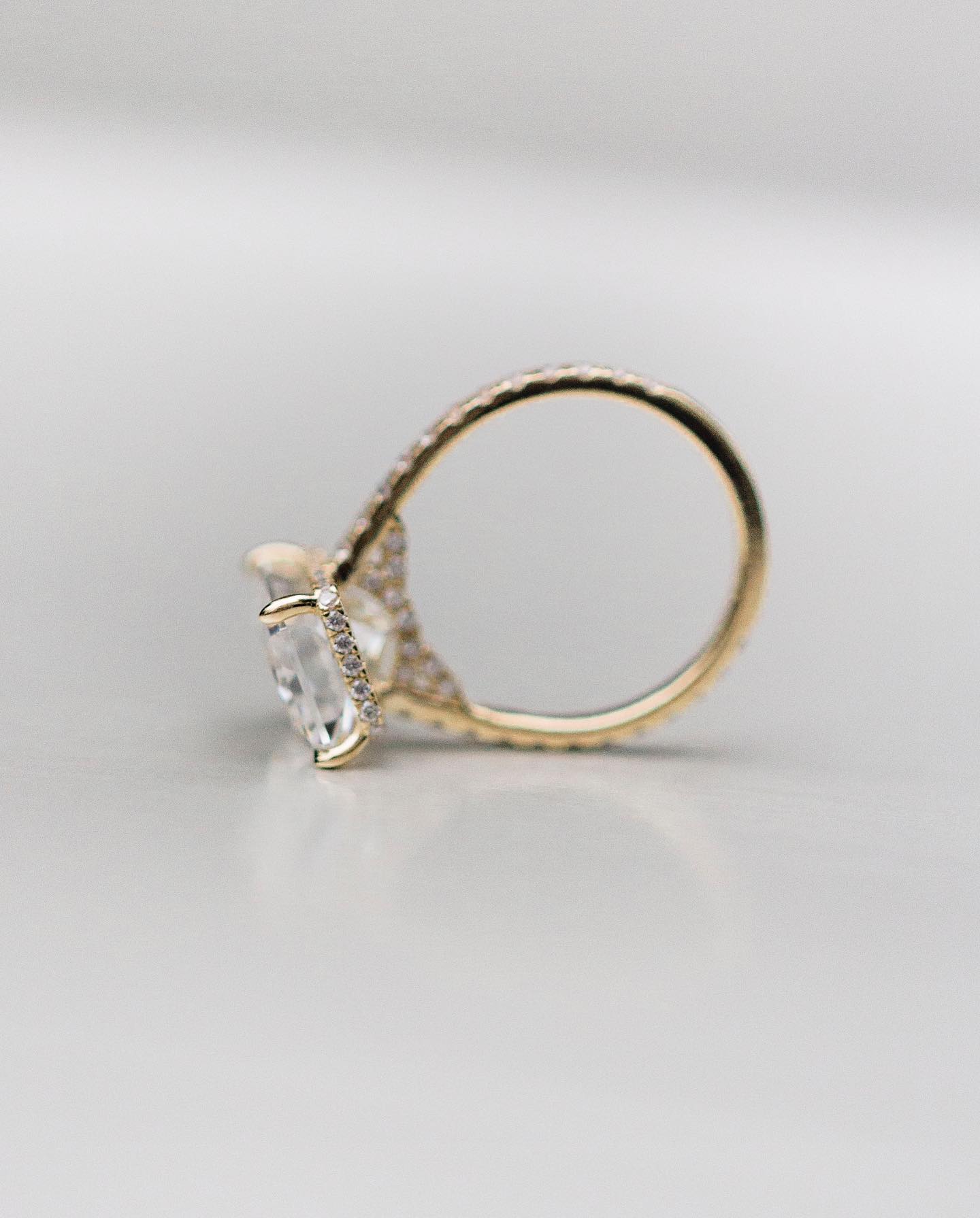 4.80 CT Radiant Solitaire Hidden Halo Moissanite Engagement Ring - crownmoissanite