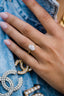 1.0 - 2.5 CT Oval Solitaire Hidden Halo Moissanite Engagement Ring - crownmoissanite