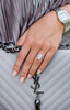 4.60 CT Radiant Solitaire Hidden Halo & Pave Moissanite Engagement Ring - crownmoissanite