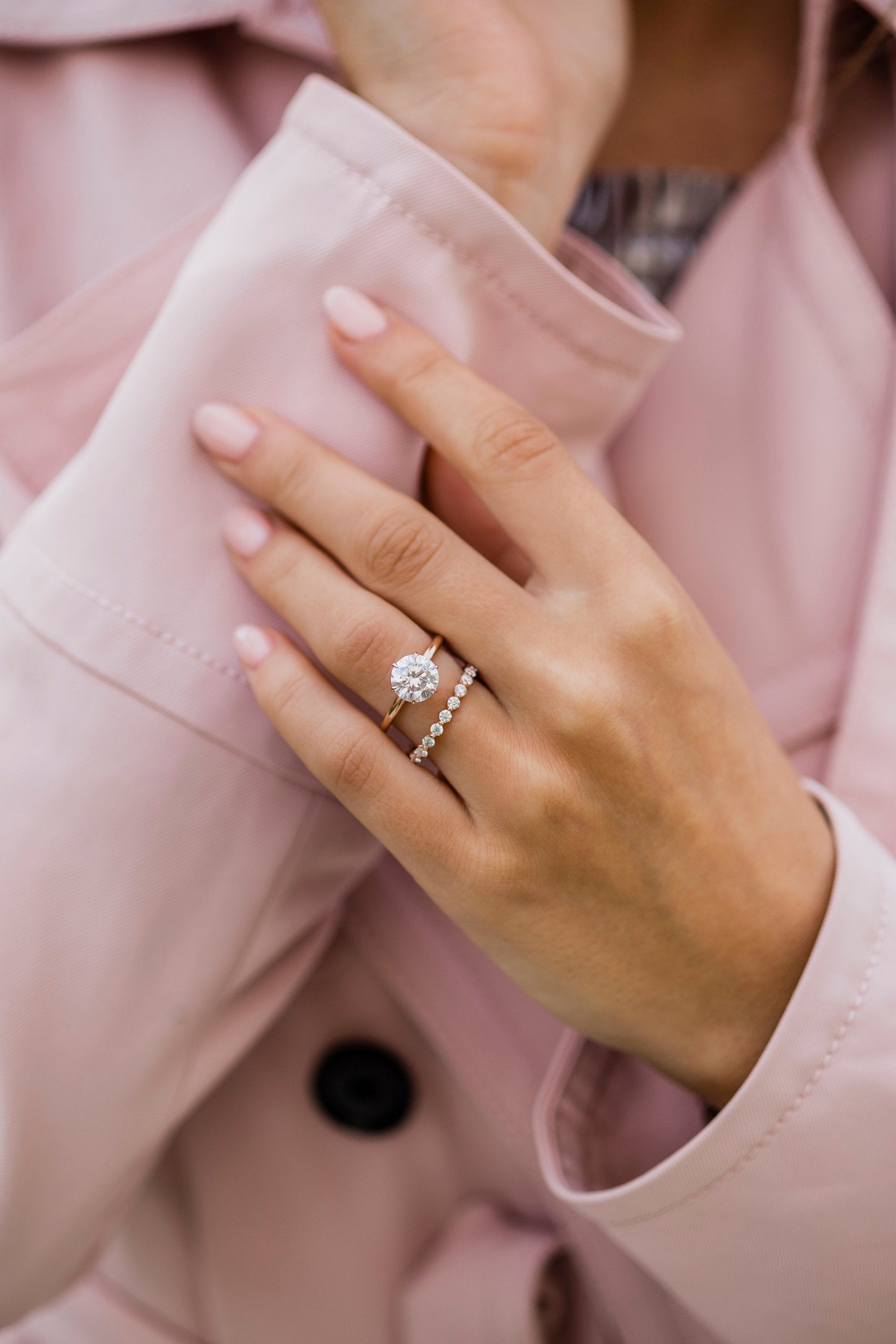 2.10 CT Round Solitaire Moissanite Engagement Ring - crownmoissanite