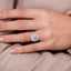 3.60 CT Cushion Halo & Pave Moissanite Engagement Ring