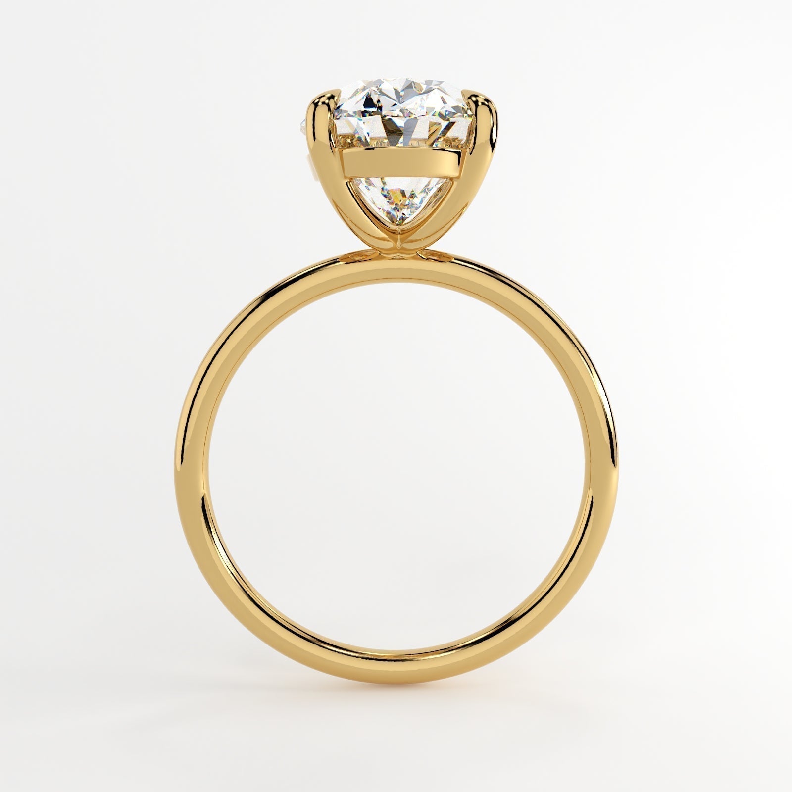 1.0 - 4.0 CT Oval Solitaire Moissanite Engagement Ring - crownmoissanite