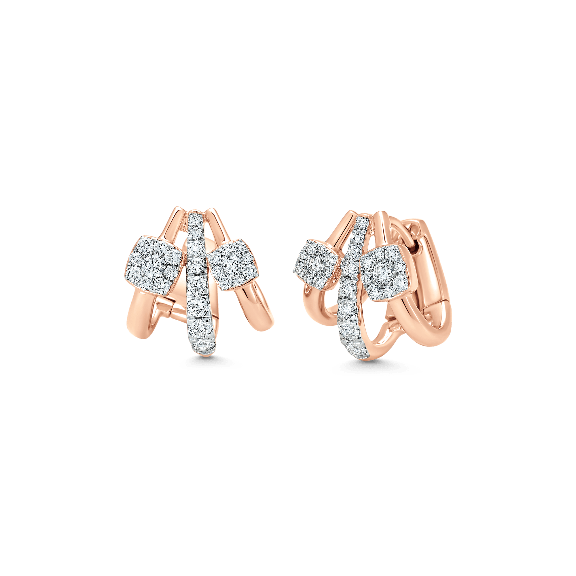 0.75 TCW Round Moissanite Diamond Ear Cuff Earrings - crownmoissanite