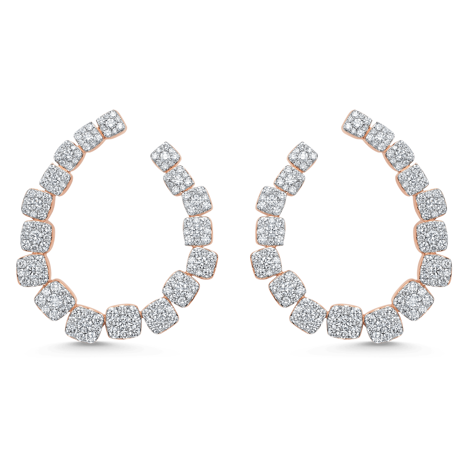 3.81 TCW Round Moissanite Diamond Hoop Earrings - crownmoissanite