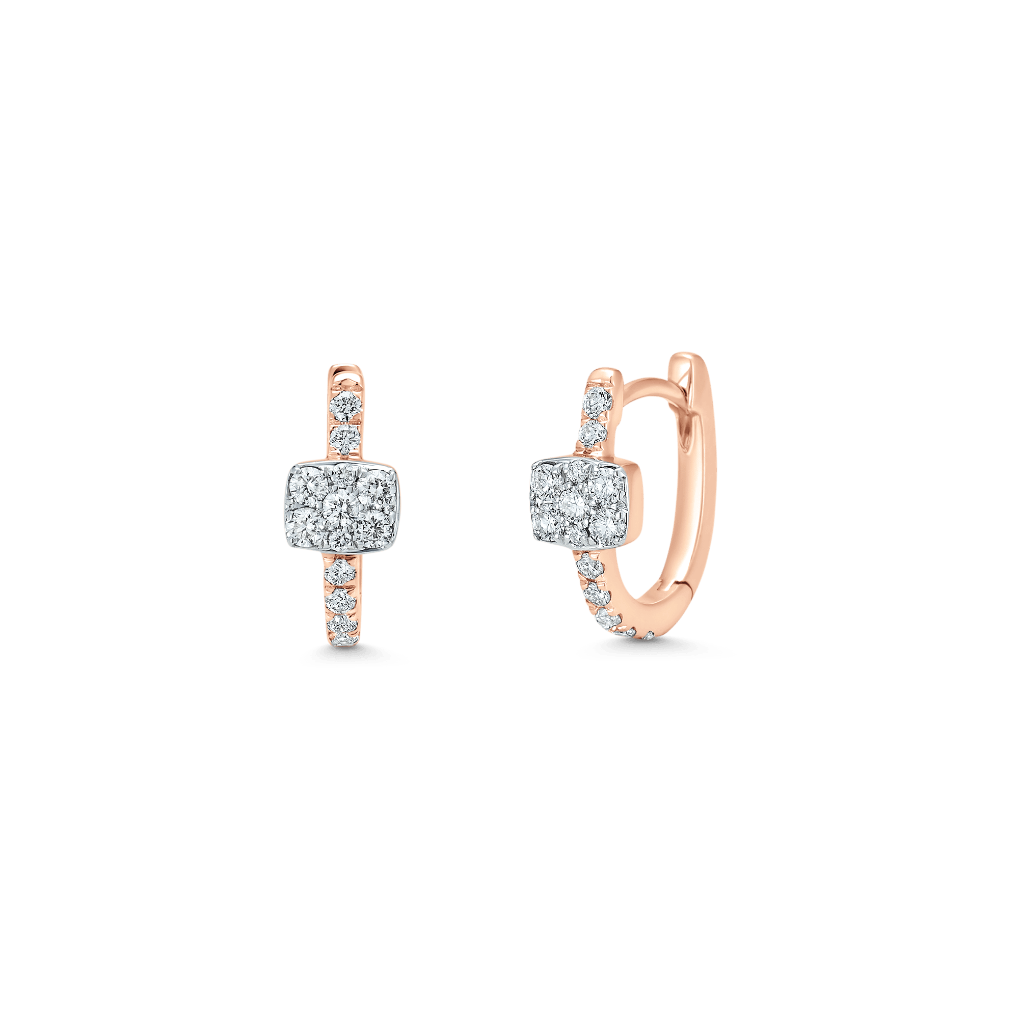 0.35 TCW Round Moissanite Diamond Huggie Earrings - crownmoissanite
