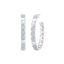 1.21 TCW Round Moissanite Diamond Beaded Hoop Earrings - crownmoissanite