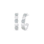 0.47 TCW Round Moissanite Diamond Beaded Half Hoop Earrings - crownmoissanite