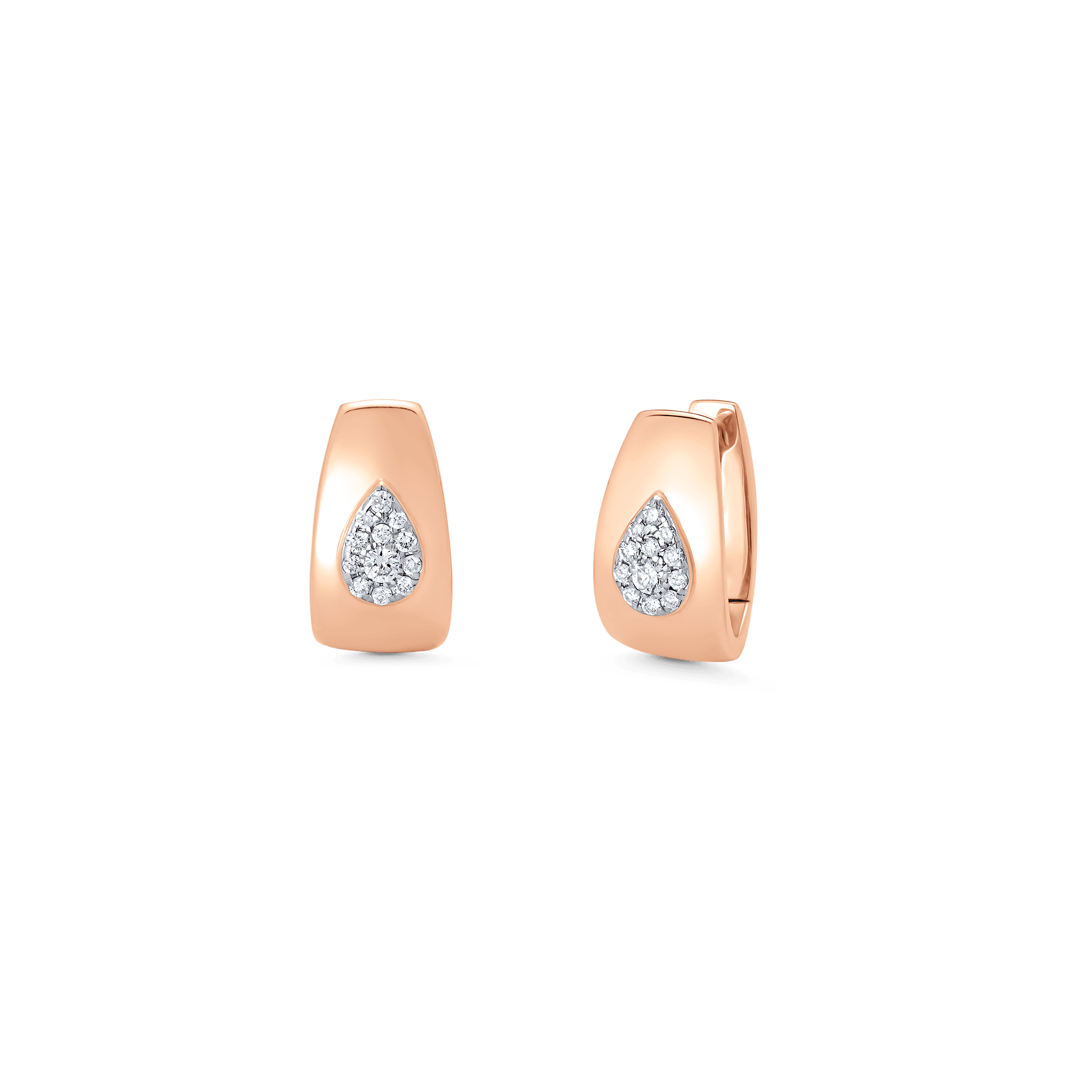 0.14 TCW Round Moissanite Diamond Huggie Earrings - crownmoissanite