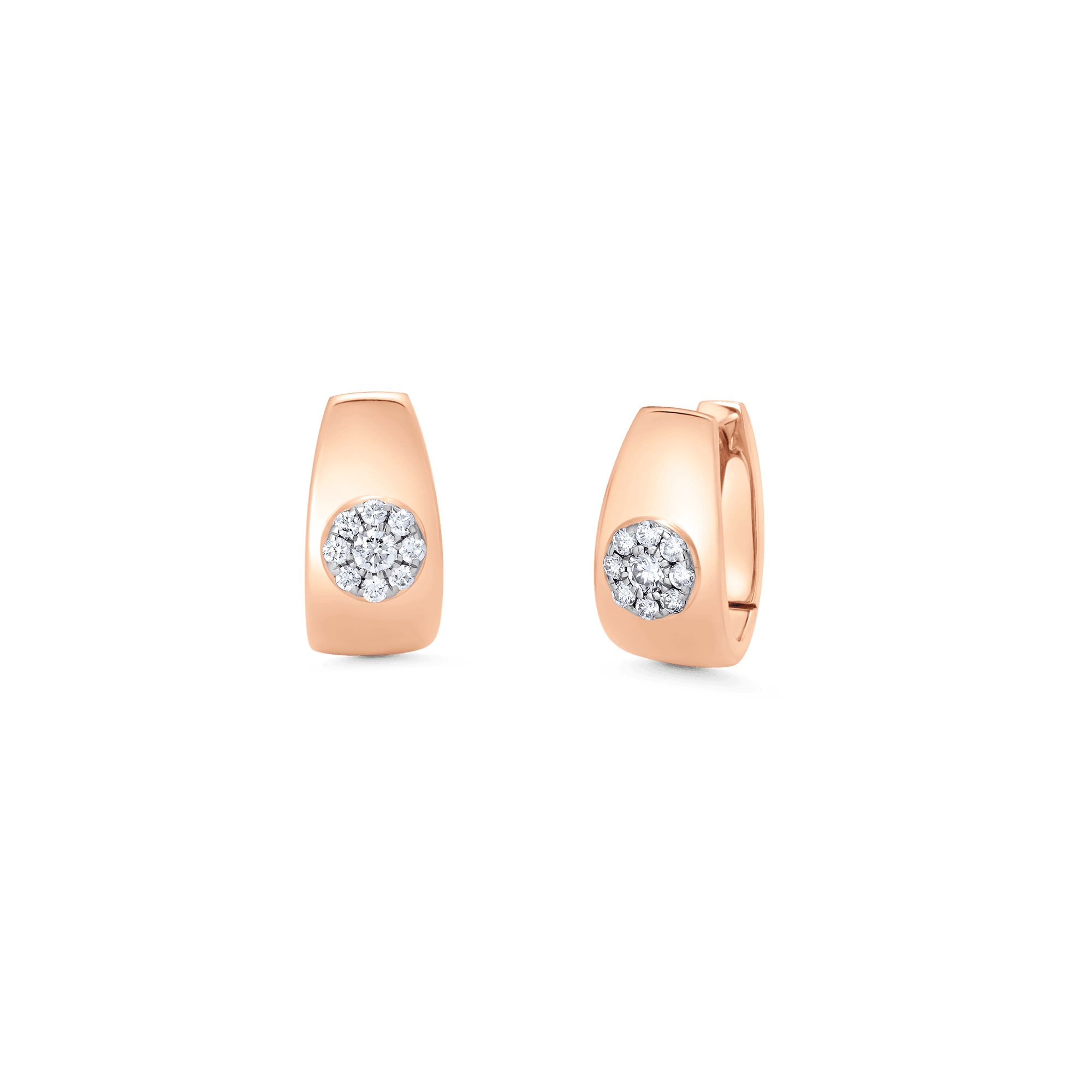 0.23 TCW Round Moissanite Diamond Huggie Earrings - crownmoissanite