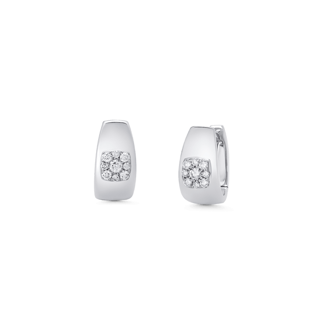 0.27 TCW Round Moissanite Diamond Huggie Earrings - crownmoissanite