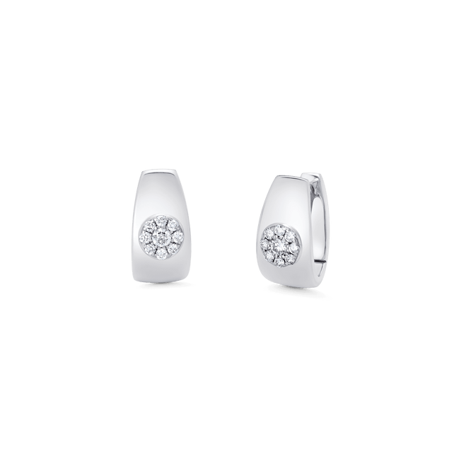 0.23 TCW Round Moissanite Diamond Huggie Earrings - crownmoissanite