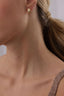 0.17 TCW Round & Baguette Moissanite Diamond Huggie Earrings - crownmoissanite