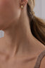 0.17 TCW Round & Baguette Moissanite Diamond Huggie Earrings - crownmoissanite