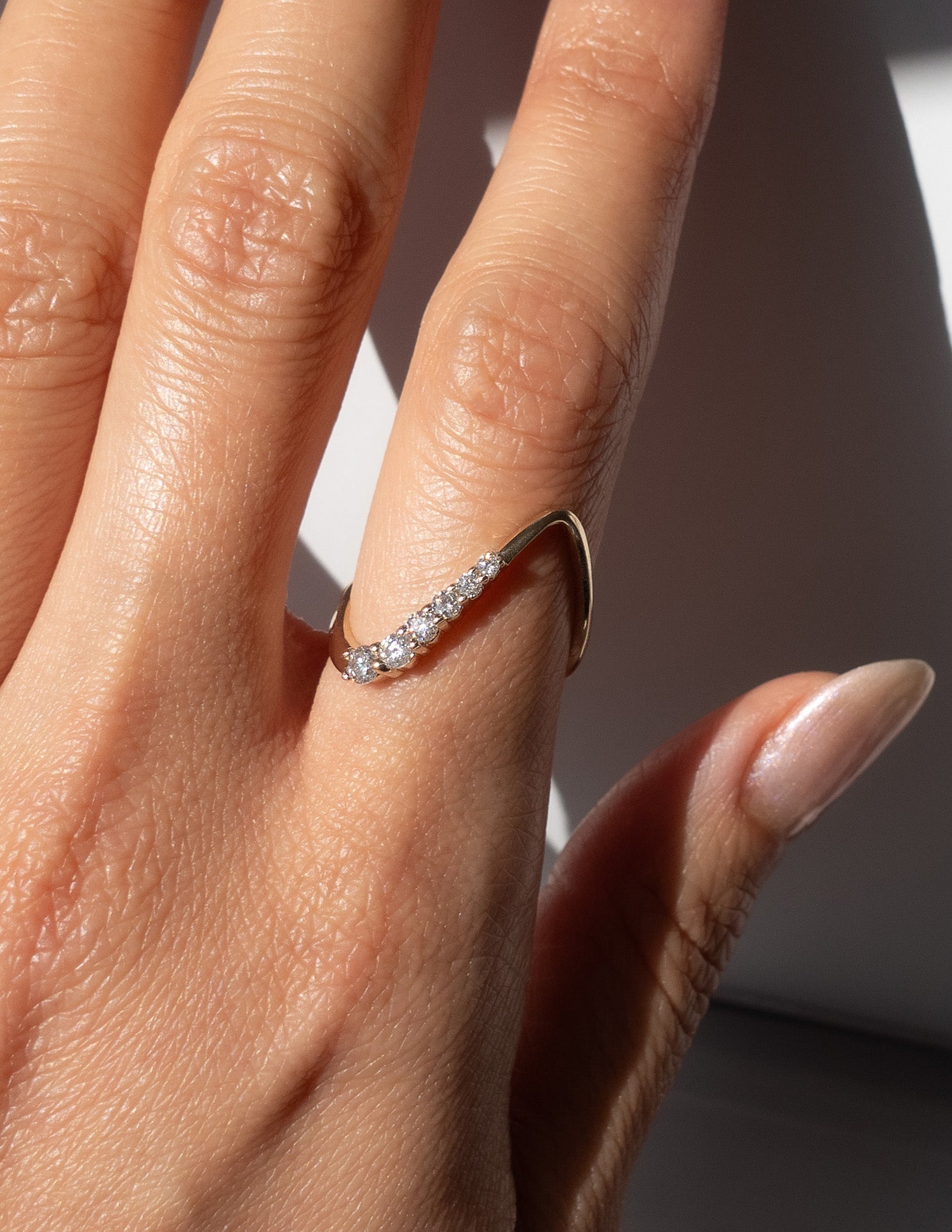 0.30 TCW Round Moissanite unique Wedding Band