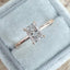 1.04 CT Radiant Shaped Moissanite Hidden Halo Engagement Ring - crownmoissanite