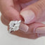 2.1 CT Oval Cut Cluster Style Moissanite Engagement Ring - crownmoissanite