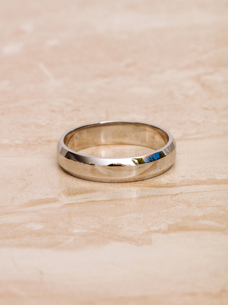 Polished Classic Wedding Band For Men - crownmoissanite