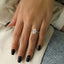 2.1 CT Oval Dainty Pave Moissanite Engagement Ring - crownmoissanite