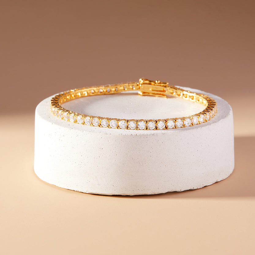 Round Cut Moissanite Diamond Tennis Bracelet