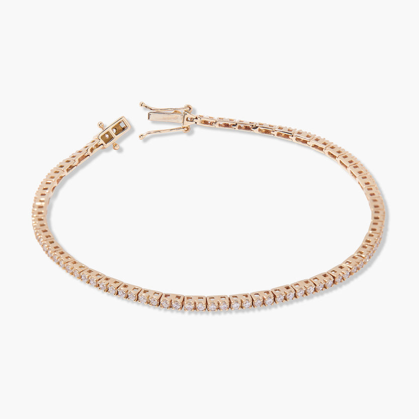 Round Cut Moissanite Diamond Tennis Bracelet