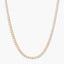 Round Cut Moissanite Diamond Chain Tennis Necklace