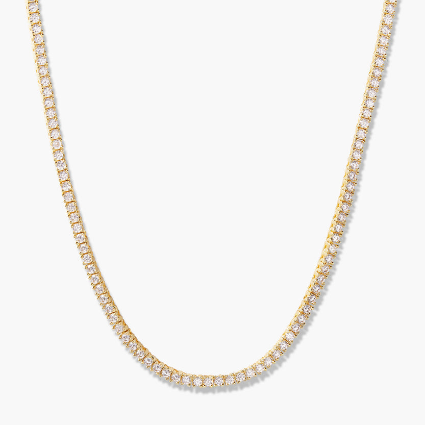 Round Cut Moissanite Diamond Tennis Necklace