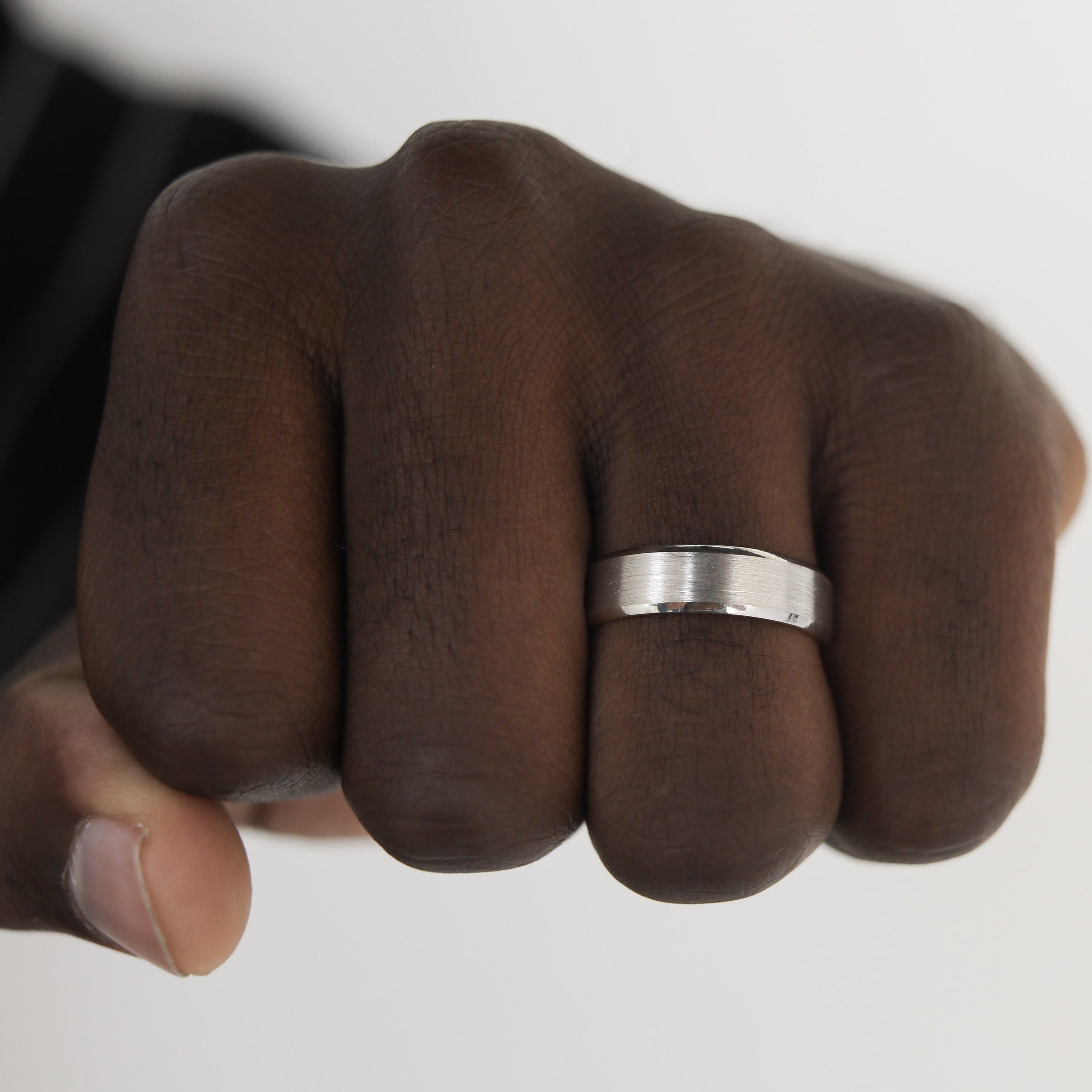 Satin-Finish Regular Yellow Gold Men's Band - crownmoissanite