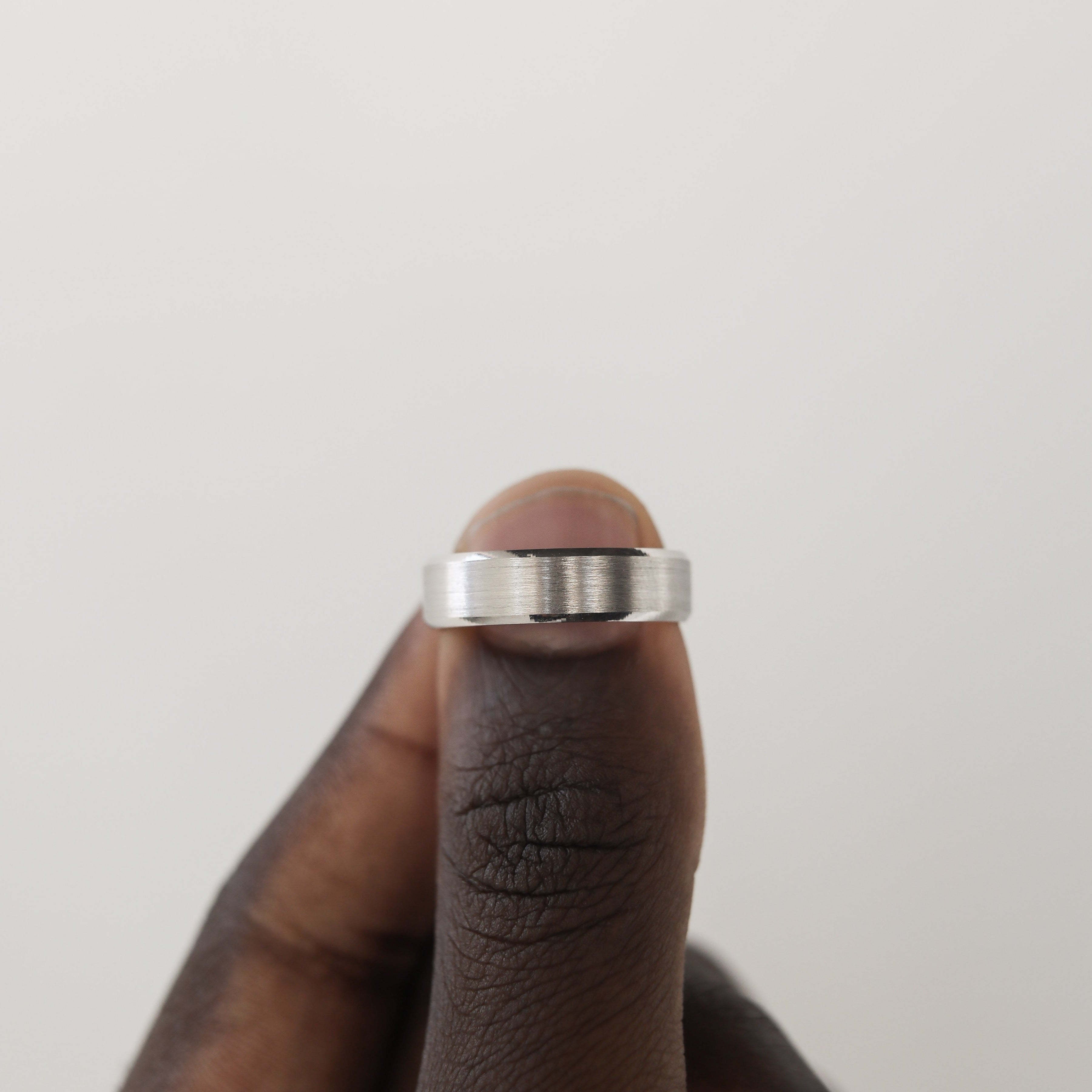 Satin-Finish Regular Yellow Gold Men's Band - crownmoissanite