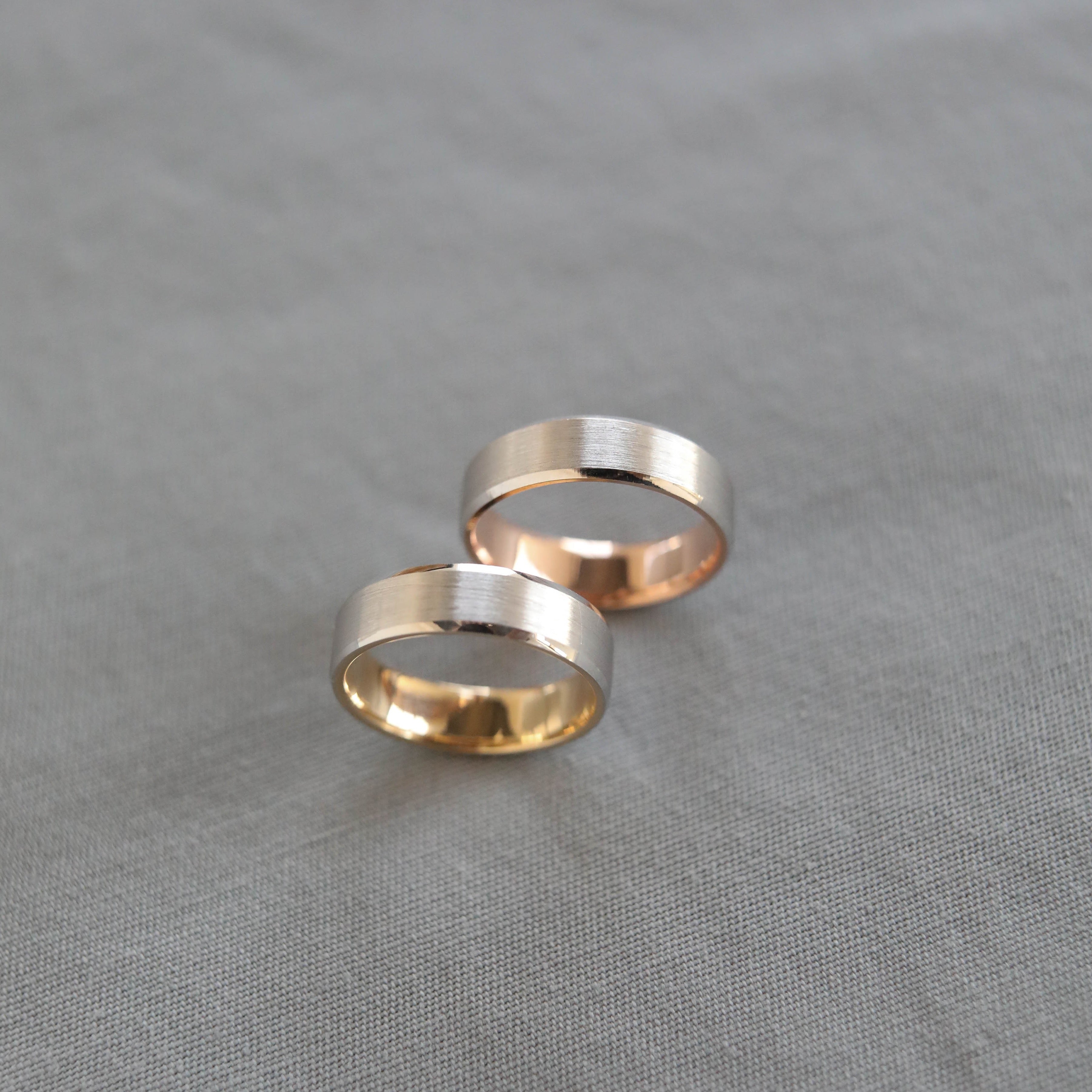 Satin-Finish Regular Yellow Gold Men's Band - crownmoissanite