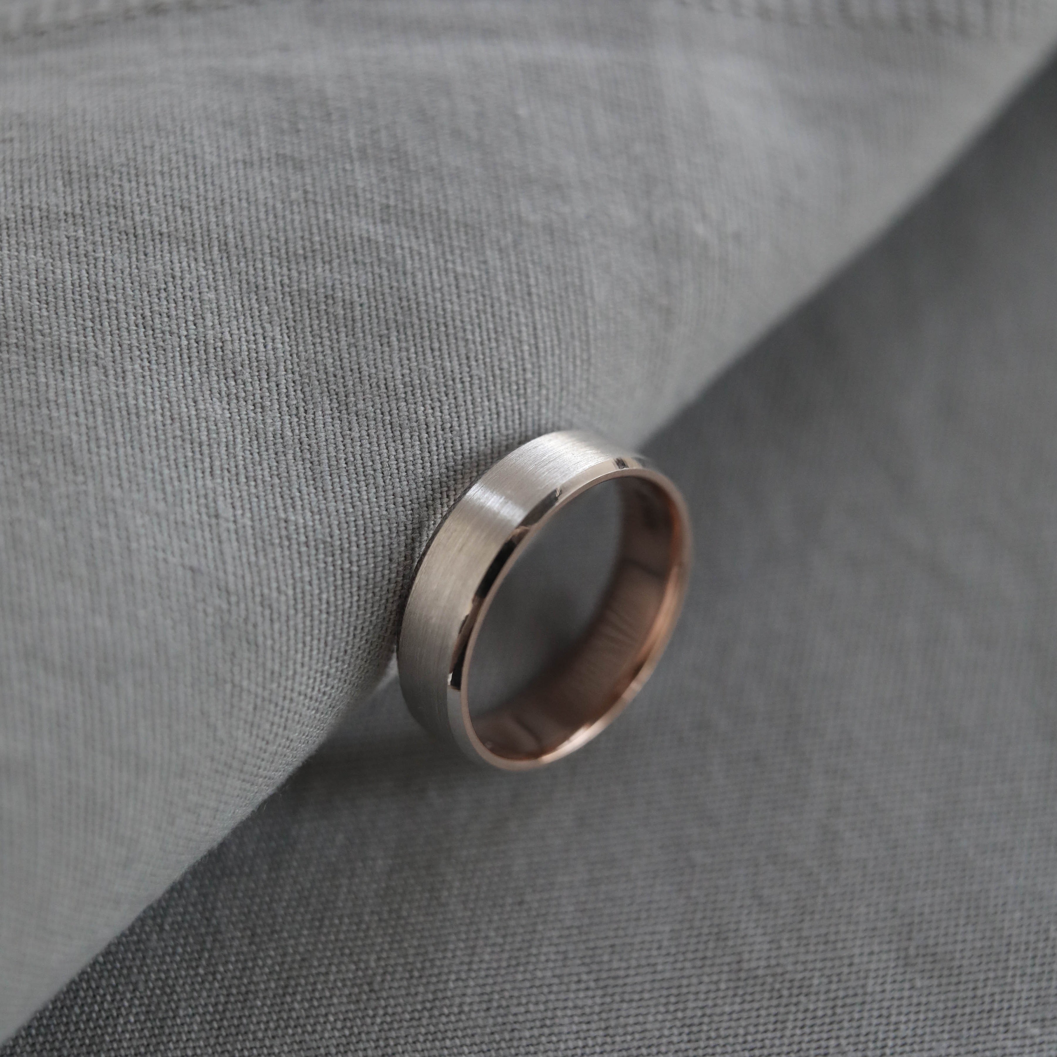 Satin-Finish Regular Yellow Gold Men's Band - crownmoissanite