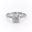 2.54 CT Cushion Cut Pave Moissanite Engagement Ring - crownmoissanite