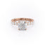 2.15 CT Cushion Cut Pave Moissanite Engagement Ring - crownmoissanite