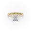 2.15 CT Cushion Cut Pave Moissanite Engagement Ring - crownmoissanite