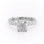 2.15 CT Cushion Cut Pave Moissanite Engagement Ring - crownmoissanite