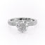 2.15 CT Cushion Cut Milgrain Pave Moissanite Engagement Ring - crownmoissanite