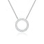 0.23 TCW Round Moissanite Diamond Circle Pendant Necklace - crownmoissanite
