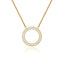 0.23 TCW Round Moissanite Diamond Circle Pendant Necklace - crownmoissanite