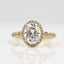 1.91 CT Oval Shaped Moissanite Halo Engagement Ring - crownmoissanite