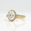 1.91 CT Oval Shaped Moissanite Halo Engagement Ring - crownmoissanite