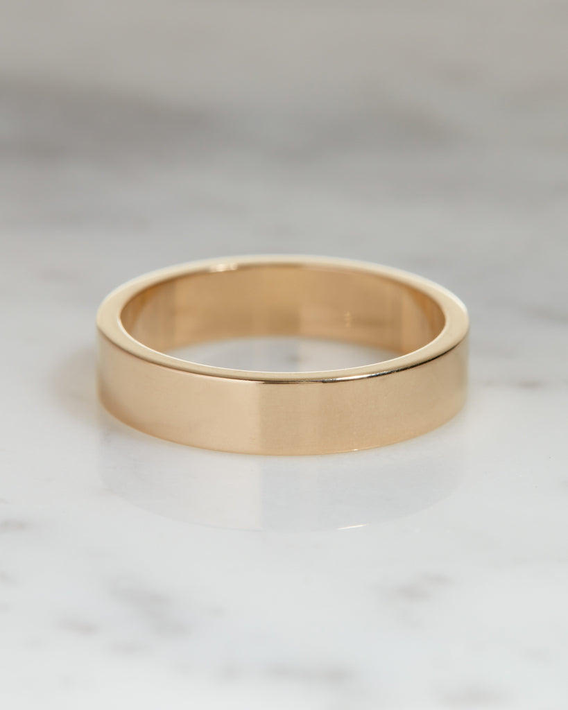 Classic Polished Wedding Band For Men - crownmoissanite