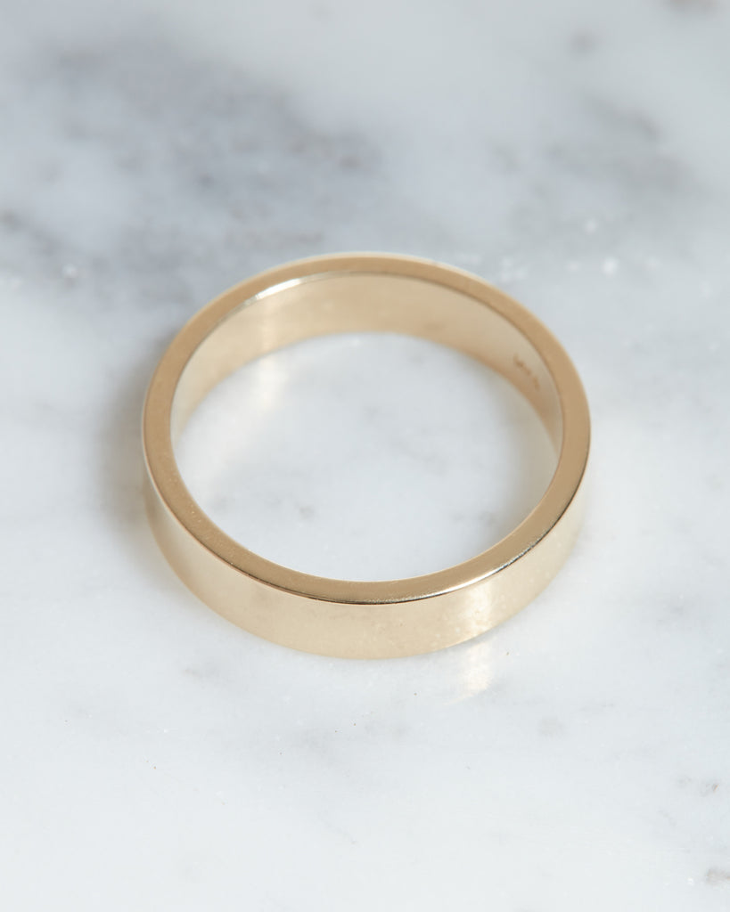 Classic Polished Wedding Band For Men - crownmoissanite