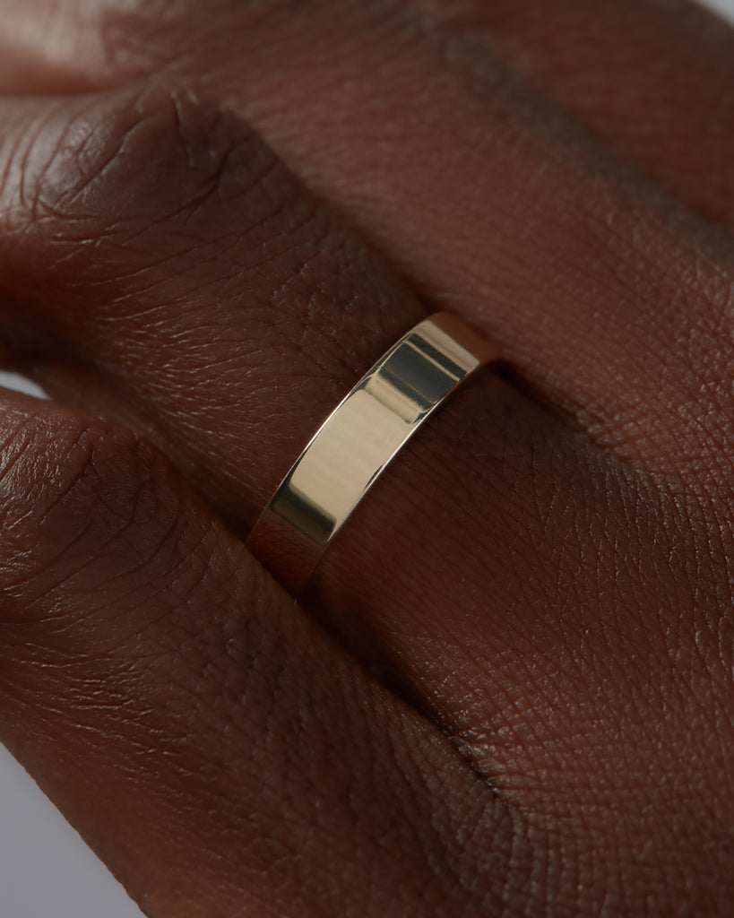 Classic Polished Wedding Band For Men - crownmoissanite